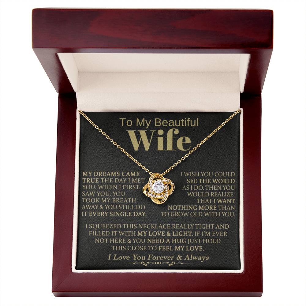 Gift for Wife "Grow Old With You" - Knot Necklace