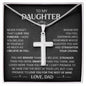 Gift for Daughter from Dad "I Love You Always" - Cross Pendant Necklace