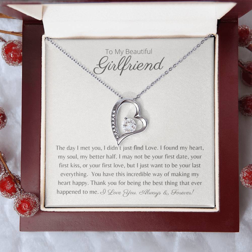 Gift for Girlfriend "I Love You Always And Forever" - Forever Love Heart Pendant Necklace