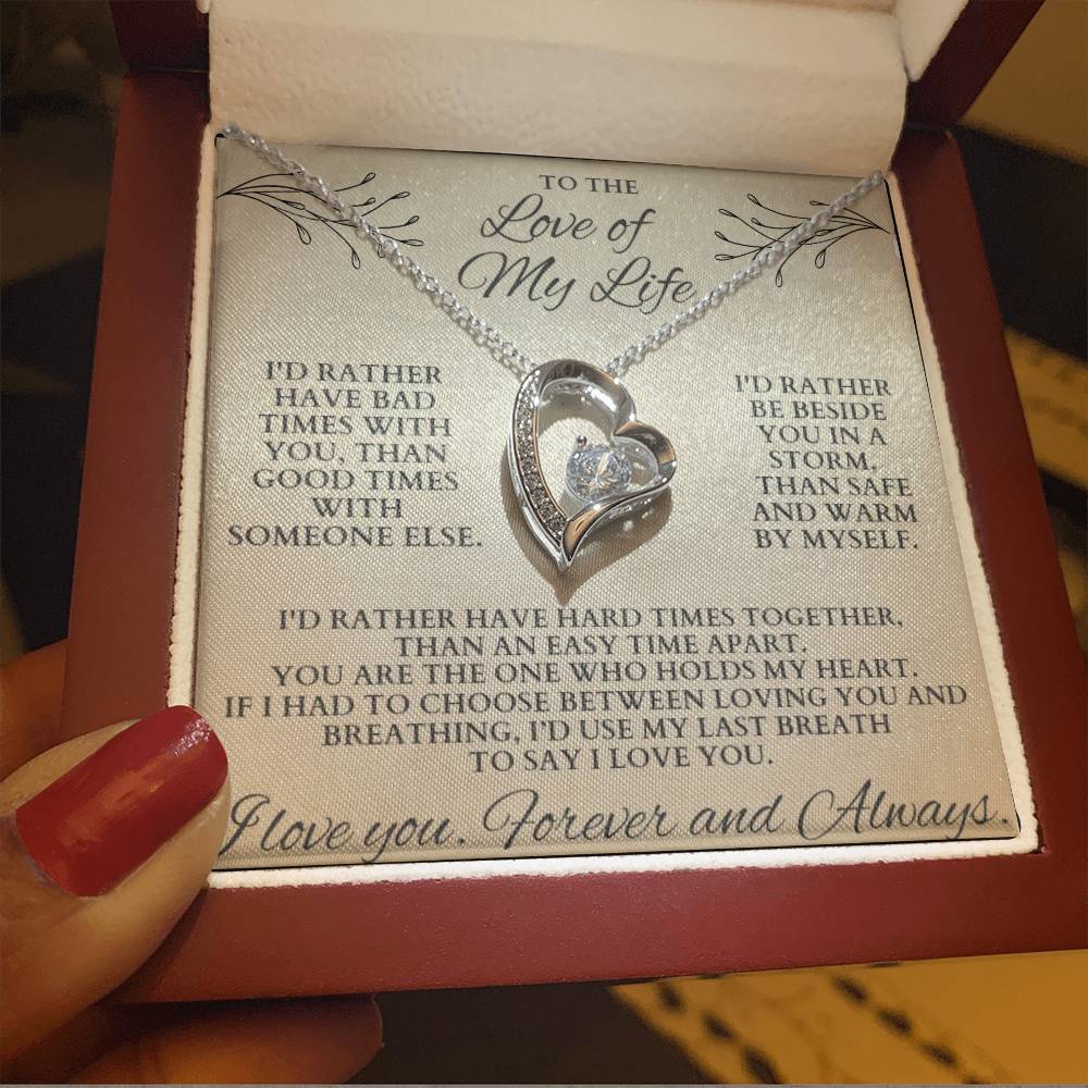 Gift for Wife "Last Breath To Say I Love You" Forever Love Necklace