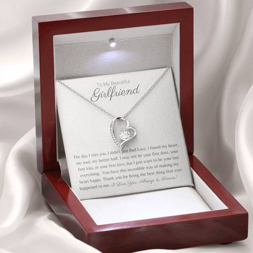 Gift for Girlfriend "I Love You Always And Forever" - Forever Love Heart Pendant Necklace