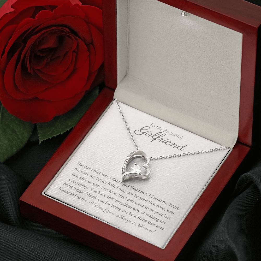 Gift for Girlfriend "I Love You Always And Forever" - Forever Love Heart Pendant Necklace