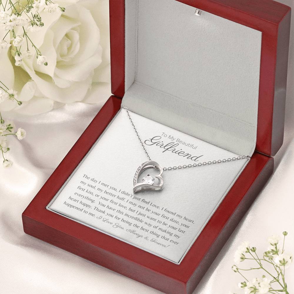 Gift for Girlfriend "I Love You Always And Forever" - Forever Love Heart Pendant Necklace