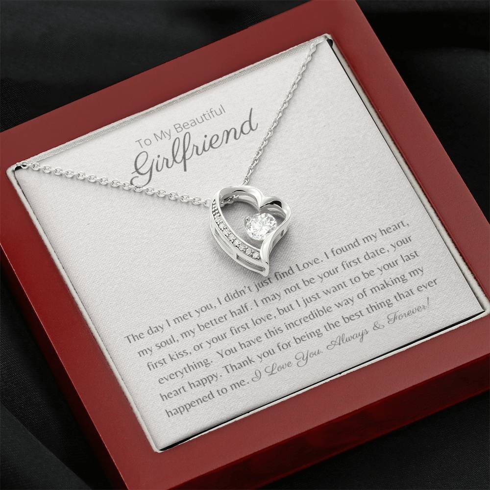 Gift for Girlfriend "I Love You Always And Forever" - Forever Love Heart Pendant Necklace