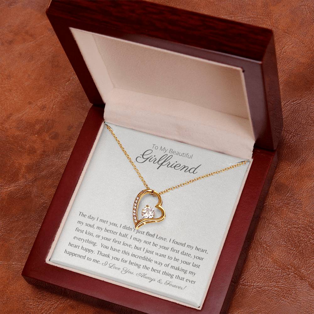 Gift for Girlfriend "I Love You Always And Forever" - Forever Love Heart Pendant Necklace