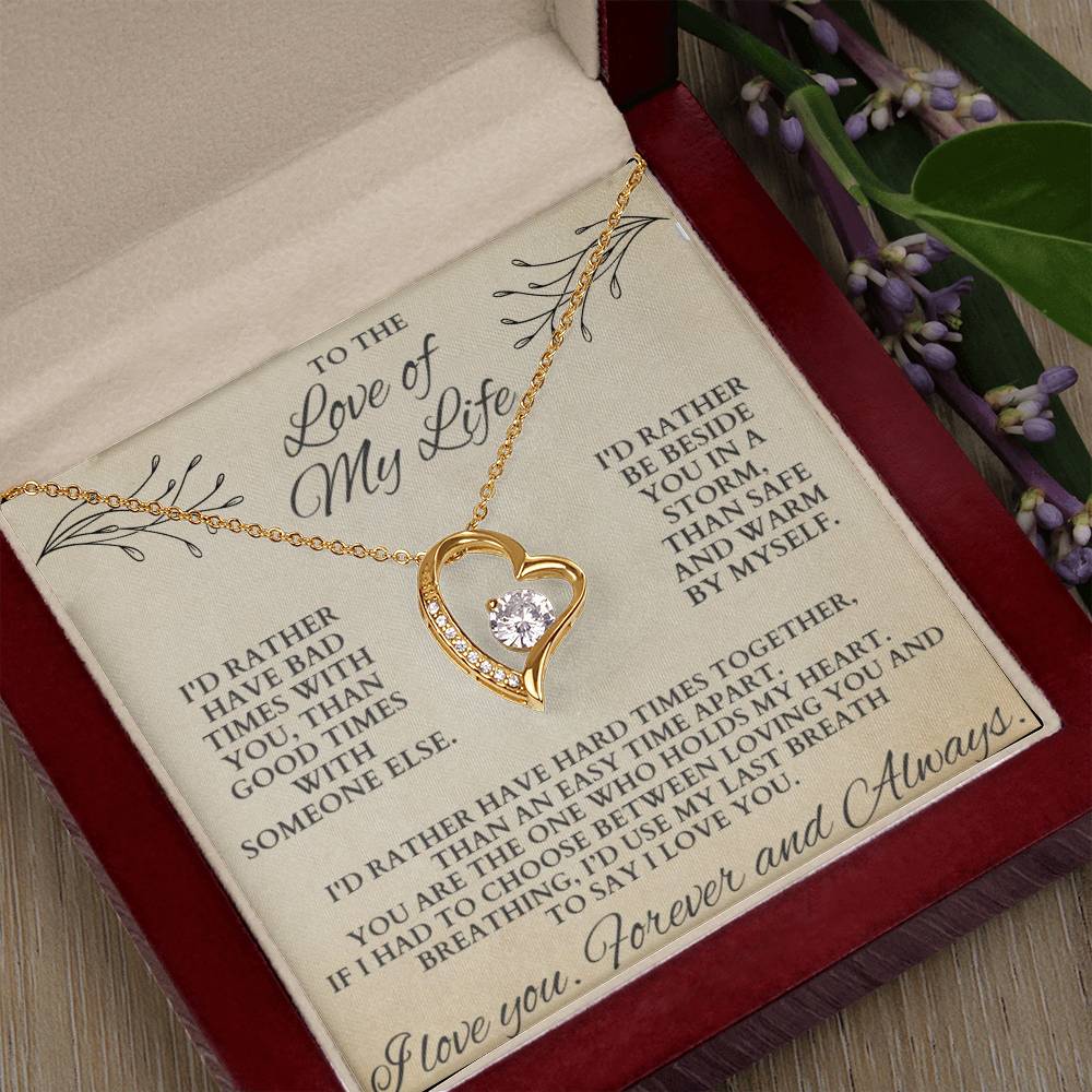 Gift for Wife "Last Breath To Say I Love You" Forever Love Necklace