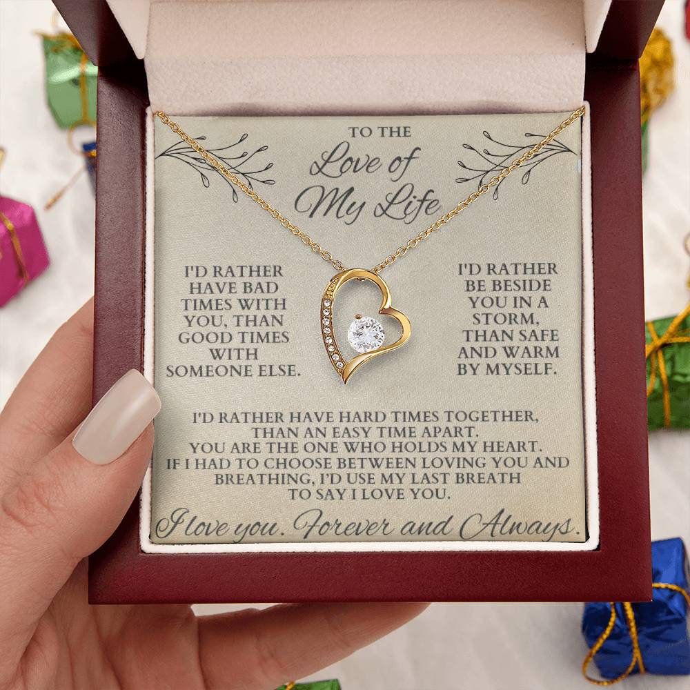 Gift for Wife "Last Breath To Say I Love You" Forever Love Necklace