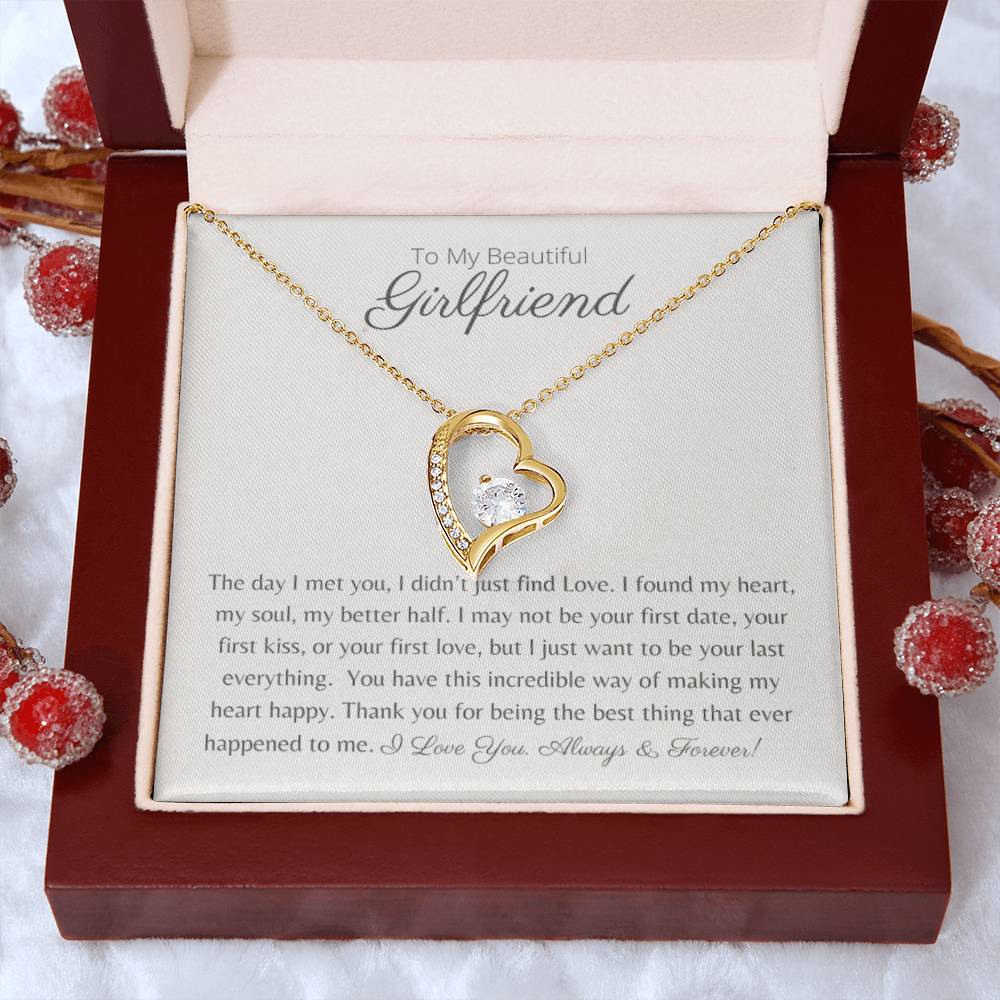 Gift for Girlfriend "I Love You Always And Forever" - Forever Love Heart Pendant Necklace