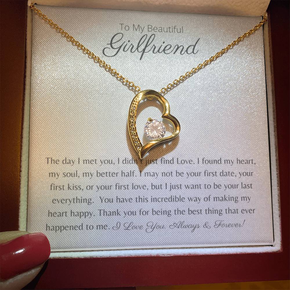 Gift for Girlfriend "I Love You Always And Forever" - Forever Love Heart Pendant Necklace