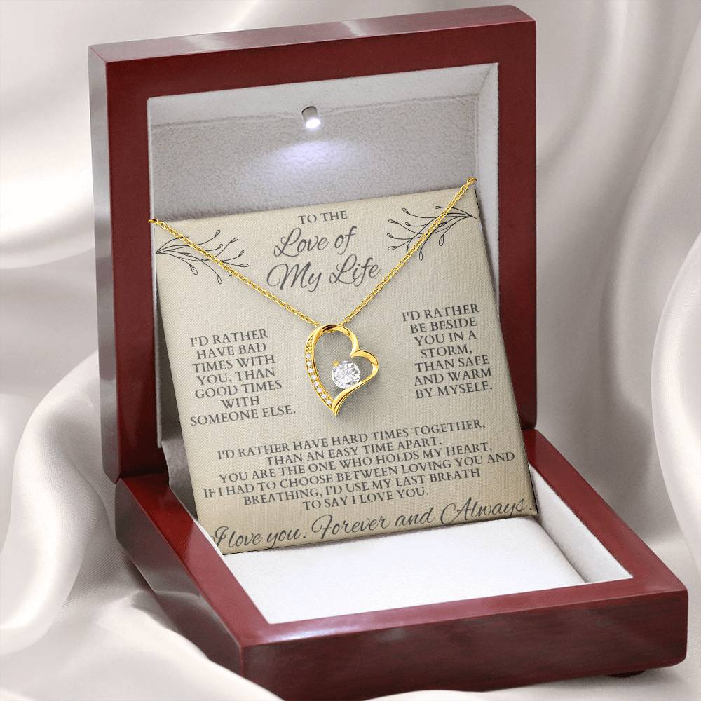 Gift for Wife "Last Breath To Say I Love You" Forever Love Necklace