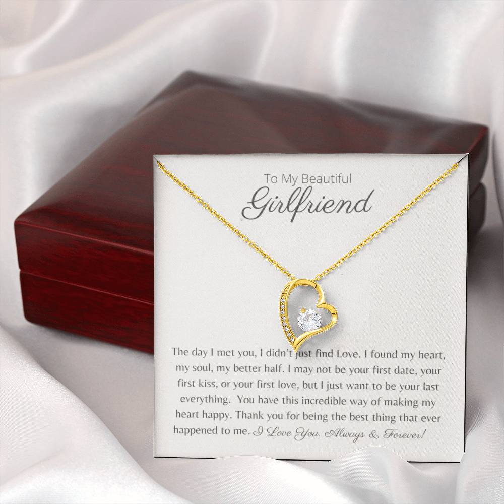 Gift for Girlfriend "I Love You Always And Forever" - Forever Love Heart Pendant Necklace