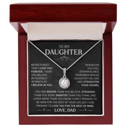 Gift for Daughter from Dad "I love you forever" - Eternal Hope Necklace