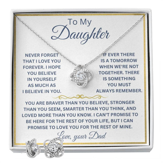 [Almost Sold Out] - Daughter - Love You Forever - Earring & Necklace Set