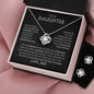 [Almost Sold Out] - Daughter -  Love You Forever - Earring & Necklace Set