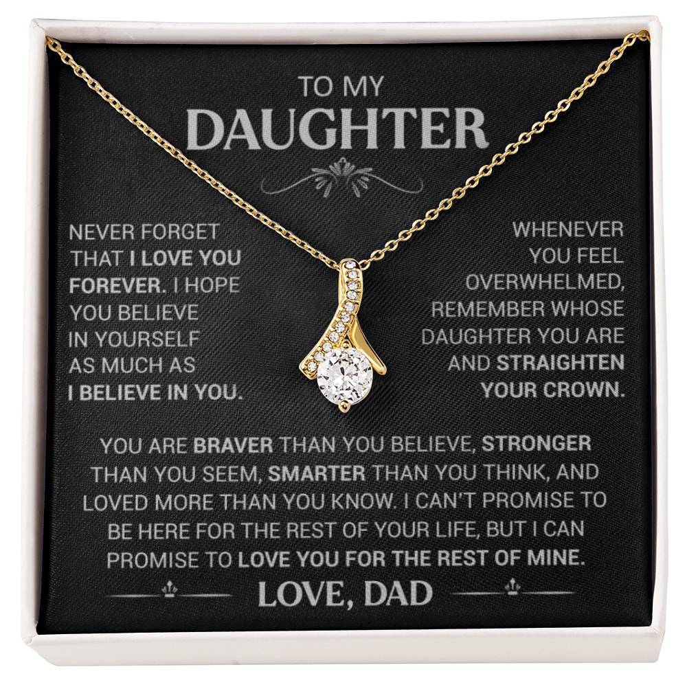 Gift for Daughter "I Love You Forever" - Alluring Beauty Pendant Necklace