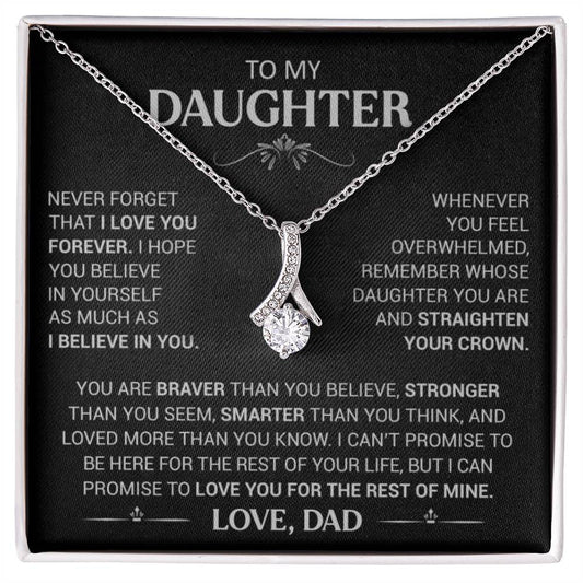 Gift for Daughter "I Love You Forever" - Alluring Beauty Pendant Necklace