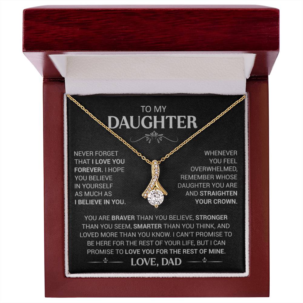 Gift for Daughter "I Love You Forever" - Alluring Beauty Pendant Necklace