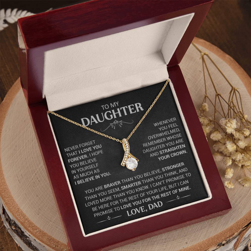 Gift for Daughter "I Love You Forever" - Alluring Beauty Pendant Necklace