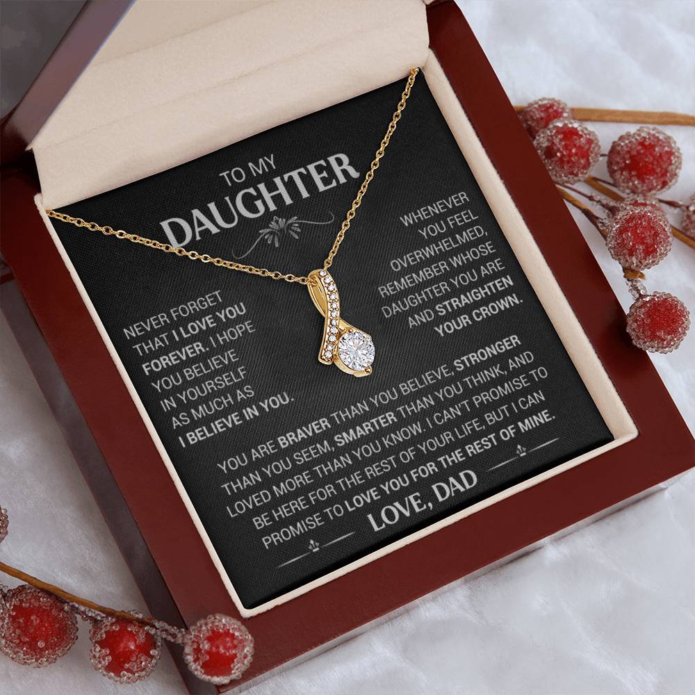 Gift for Daughter "I Love You Forever" - Alluring Beauty Pendant Necklace