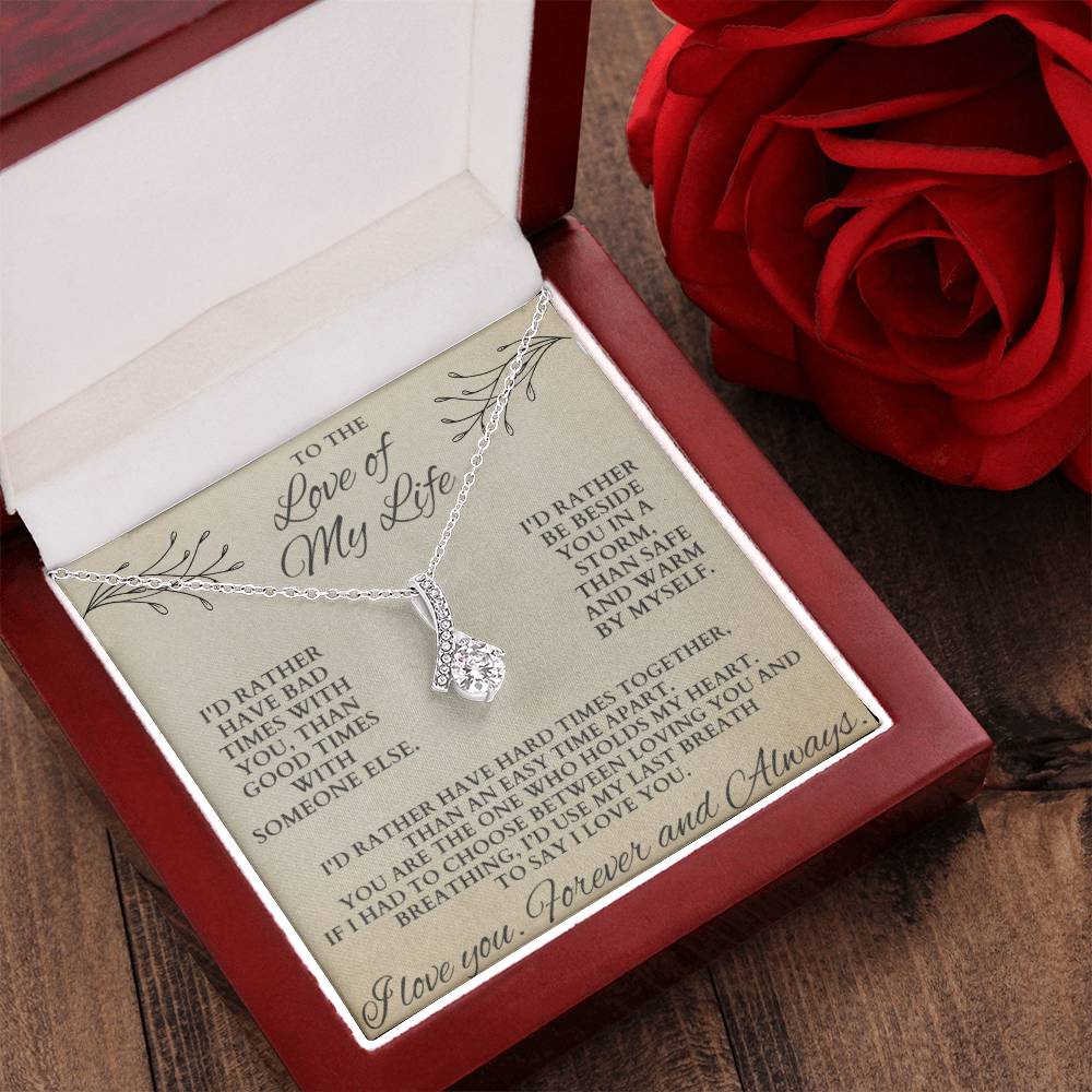 Gift for Wife "Last Breath To Say I Love You" Alluring Beauty Necklace