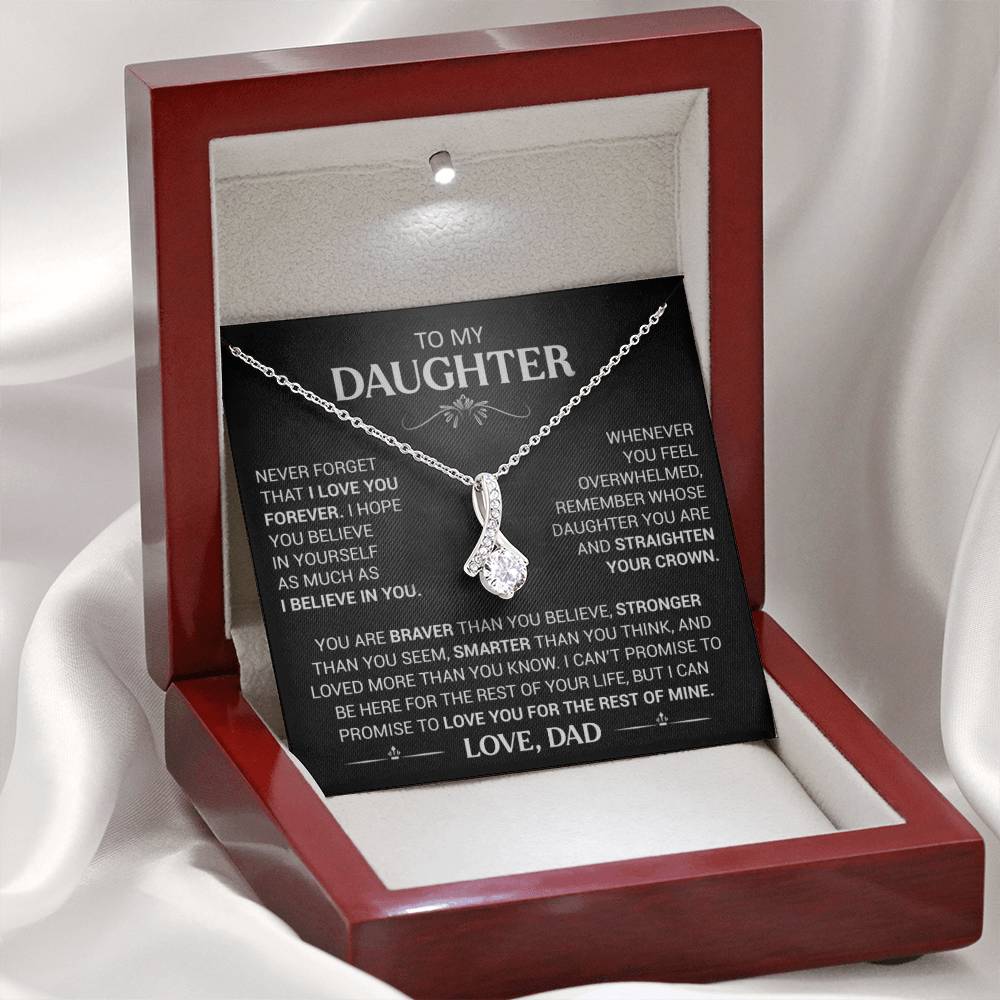 Gift for Daughter "I Love You Forever" - Alluring Beauty Pendant Necklace