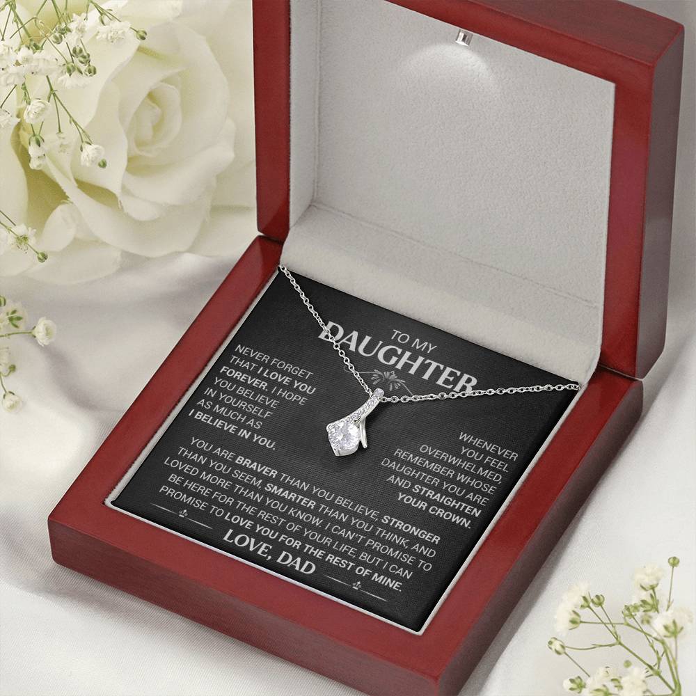 Gift for Daughter "I Love You Forever" - Alluring Beauty Pendant Necklace