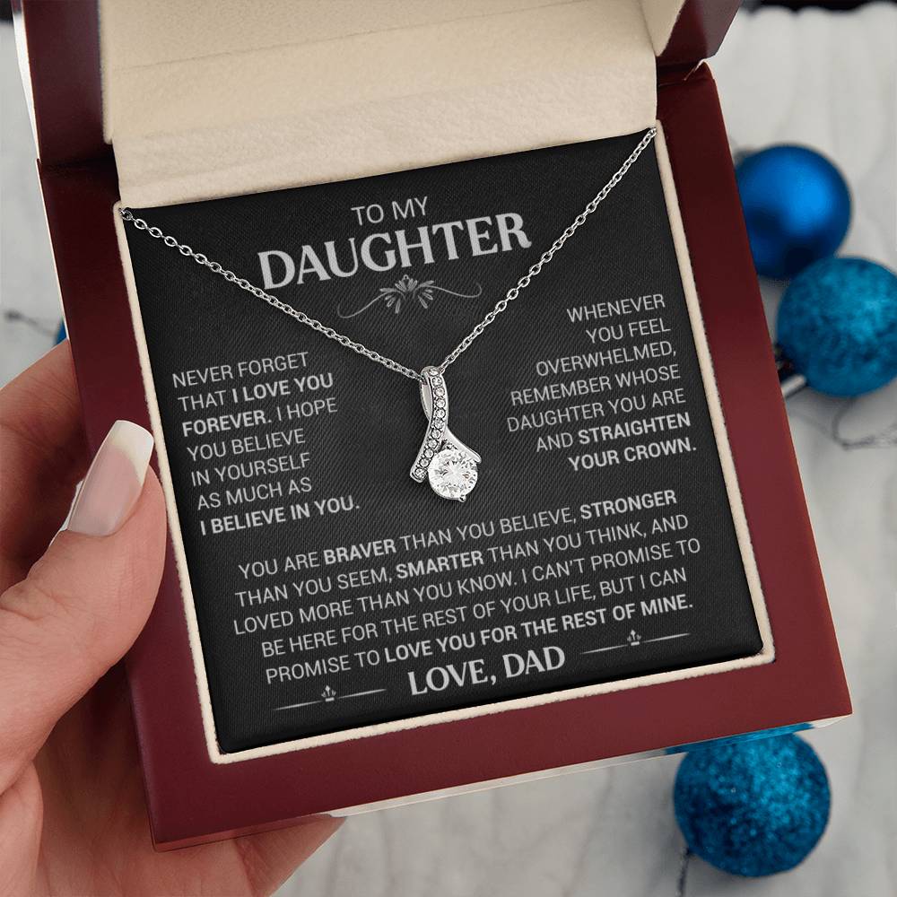 Gift for Daughter "I Love You Forever" - Alluring Beauty Pendant Necklace