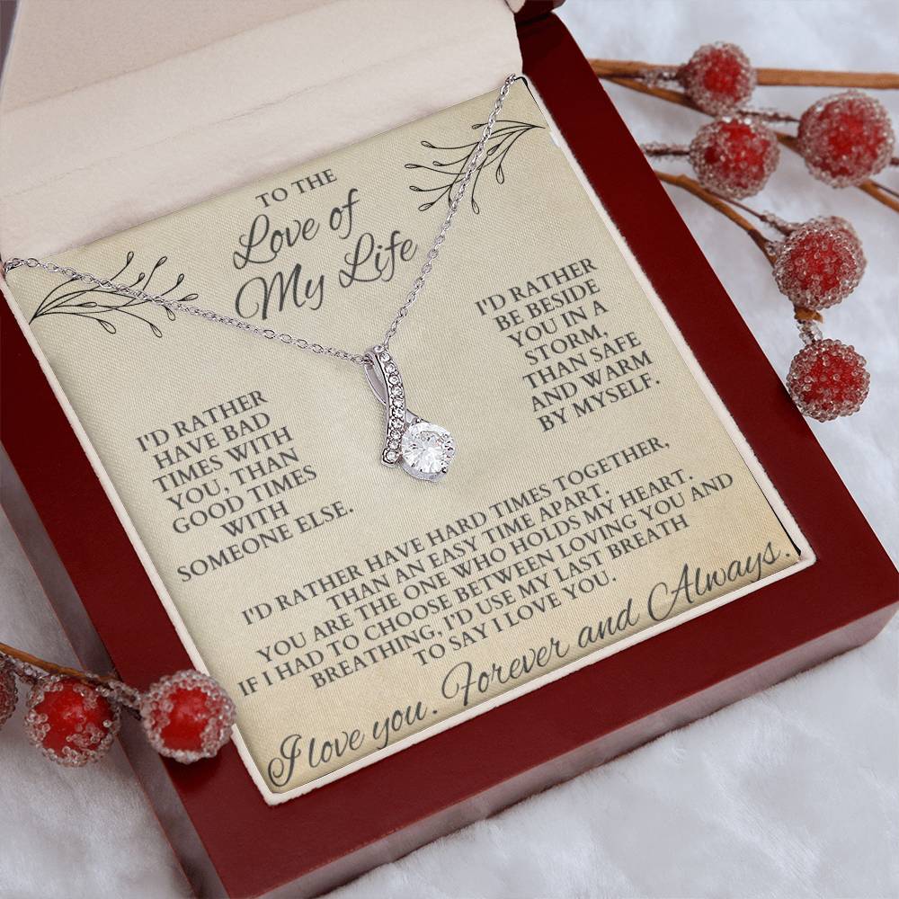 Gift for Wife "Last Breath To Say I Love You" Alluring Beauty Necklace