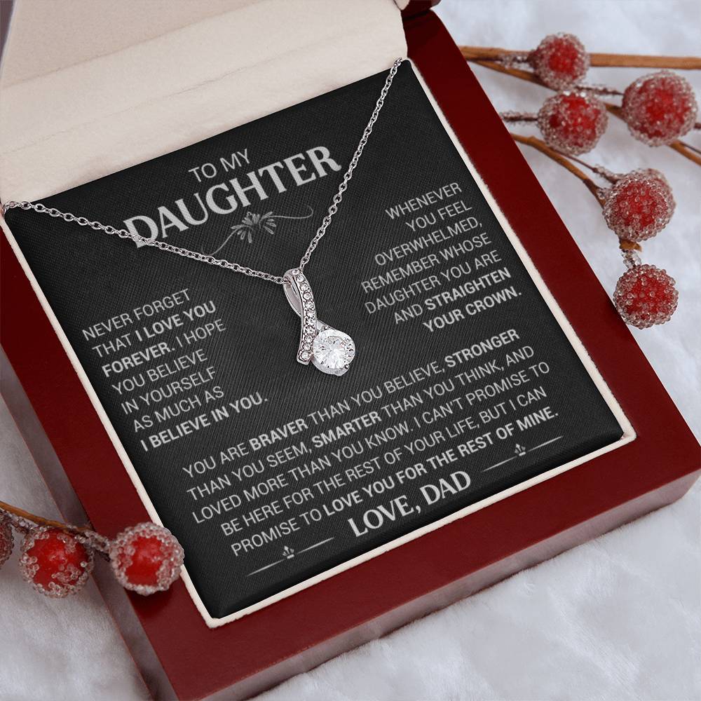 Gift for Daughter "I Love You Forever" - Alluring Beauty Pendant Necklace