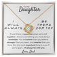 Gift for Daughter; Friends Themed "I Will Always Be There For You" Love Knot Necklace
