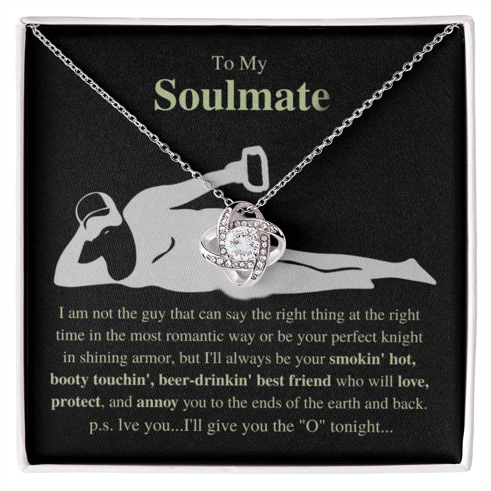 Funny Gift for Soulmate "To the End of Earth and Back" - Love Knot Necklace (O Version)