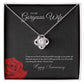 Gift for Wife "Happy Anniversary" - Love Knot Necklace