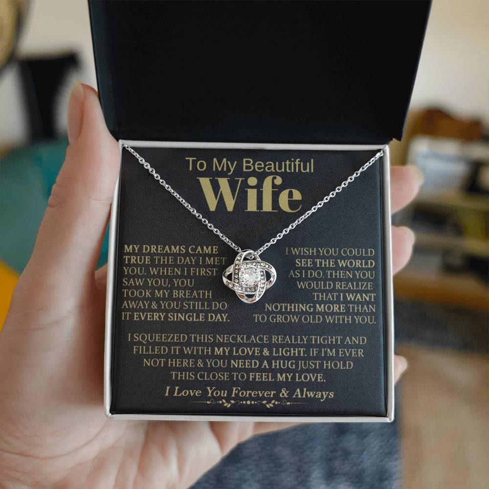 Gift for Wife "Grow Old With You" - Knot Necklace