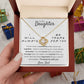 Gift for Daughter; Friends Themed "I Will Always Be There For You" Love Knot Necklace