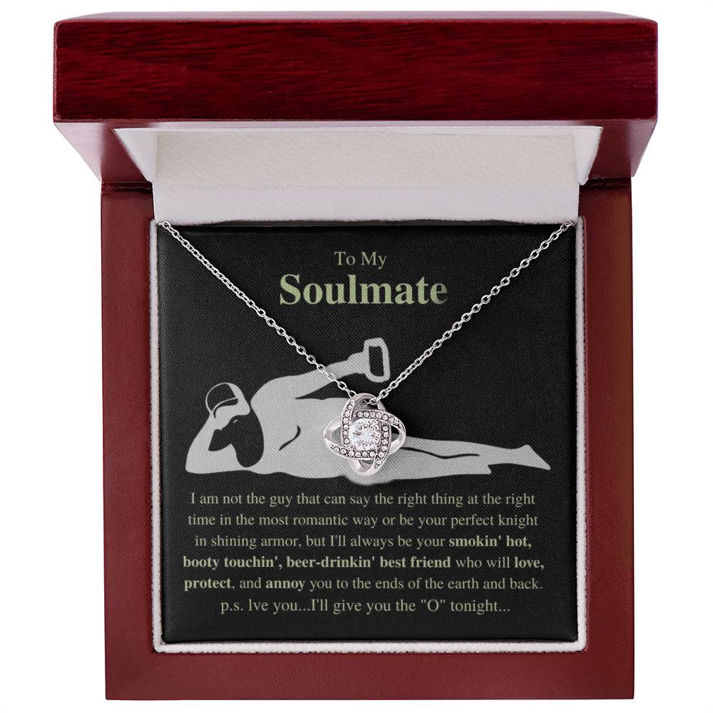 Funny Gift for Soulmate "To the End of Earth and Back" - Love Knot Necklace (O Version)