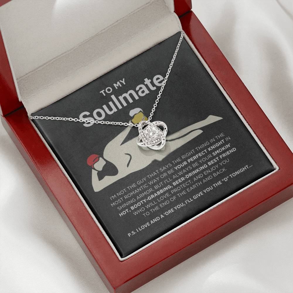 Funny Gift for Soulmate " To the End of Earth and Back" - Love Knot Necklace