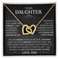 Gift for Daughter "I Love You Forever" - Interlocking Hearts Pendant Necklace