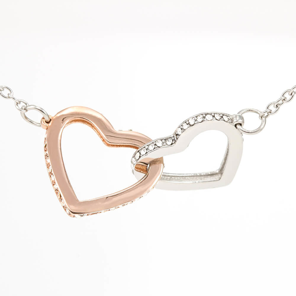 Gift for Soulmate "Want to be your last everything" - Interlocking Hearts Necklace (B)