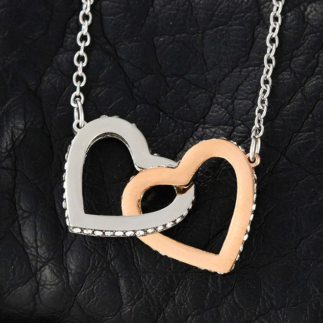 Gift for Wife " I Just Want To Be Your Last Everything" - interlocking Hearts Necklace (W)