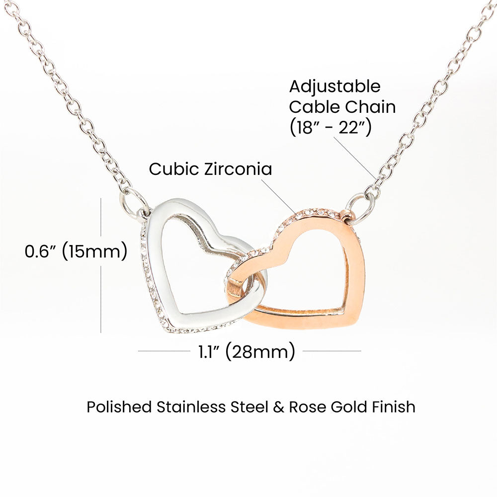 Gift for Her "Smokin' Hot Doe" - Interlocking Hearts Necklace