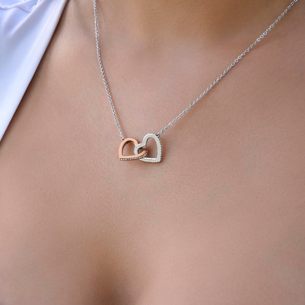 Gift for Wife " I Just Want To Be Your Last Everything" - interlocking Hearts Necklace (W)