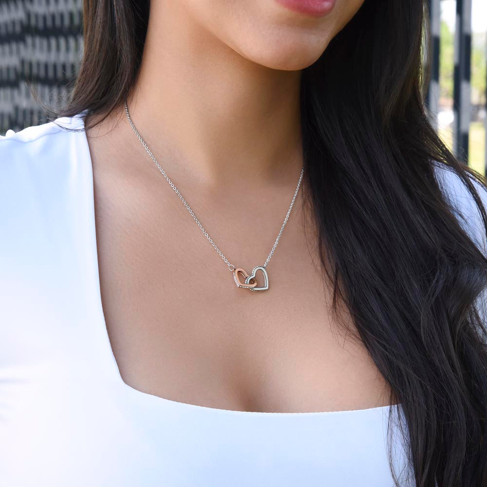 Gift for Her "Smokin' Hot Doe" - Interlocking Hearts Necklace