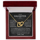 Gift for Daughter "I Love You Forever" - Interlocking Hearts Pendant Necklace