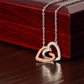 Gift for Daughter "I Love You Forever" - Interlocking Hearts Pendant Necklace
