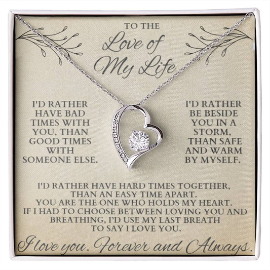 Gift for Wife "Last Breath To Say I Love You" Forever Love Necklace