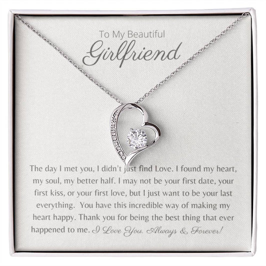 Gift for Girlfriend "I Love You Always And Forever" - Forever Love Heart Pendant Necklace