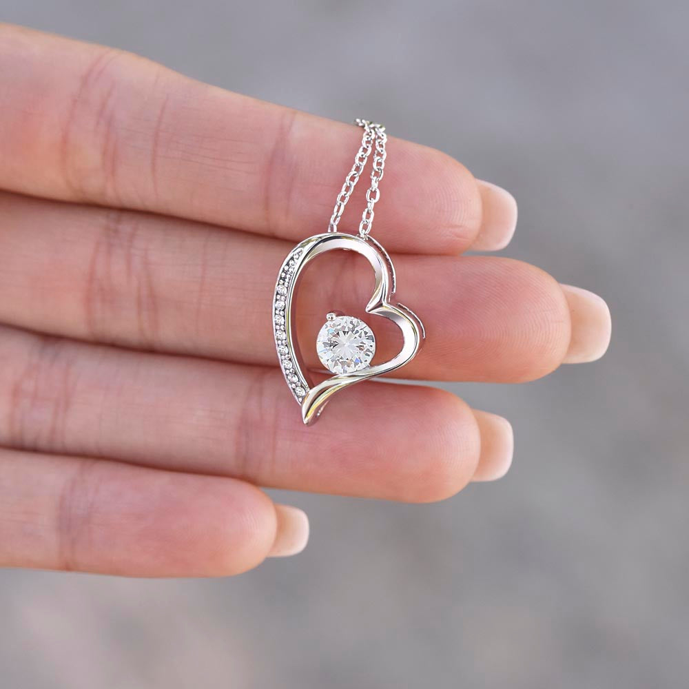 Gift for Wife "Happy Anniversary" Heart Necklace