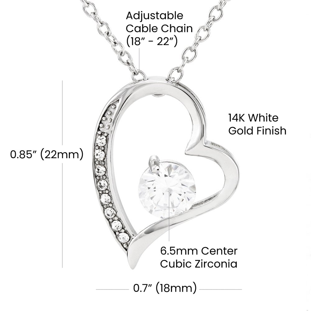 Gift for Daughter "I Love You Forever" - Forever Love Heart Pendant Necklace