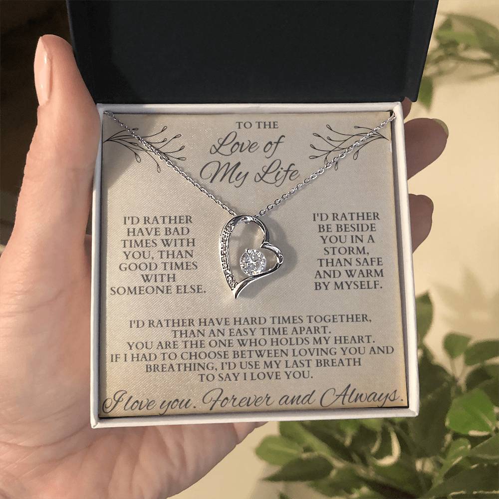 Gift for Wife "Last Breath To Say I Love You" Forever Love Necklace