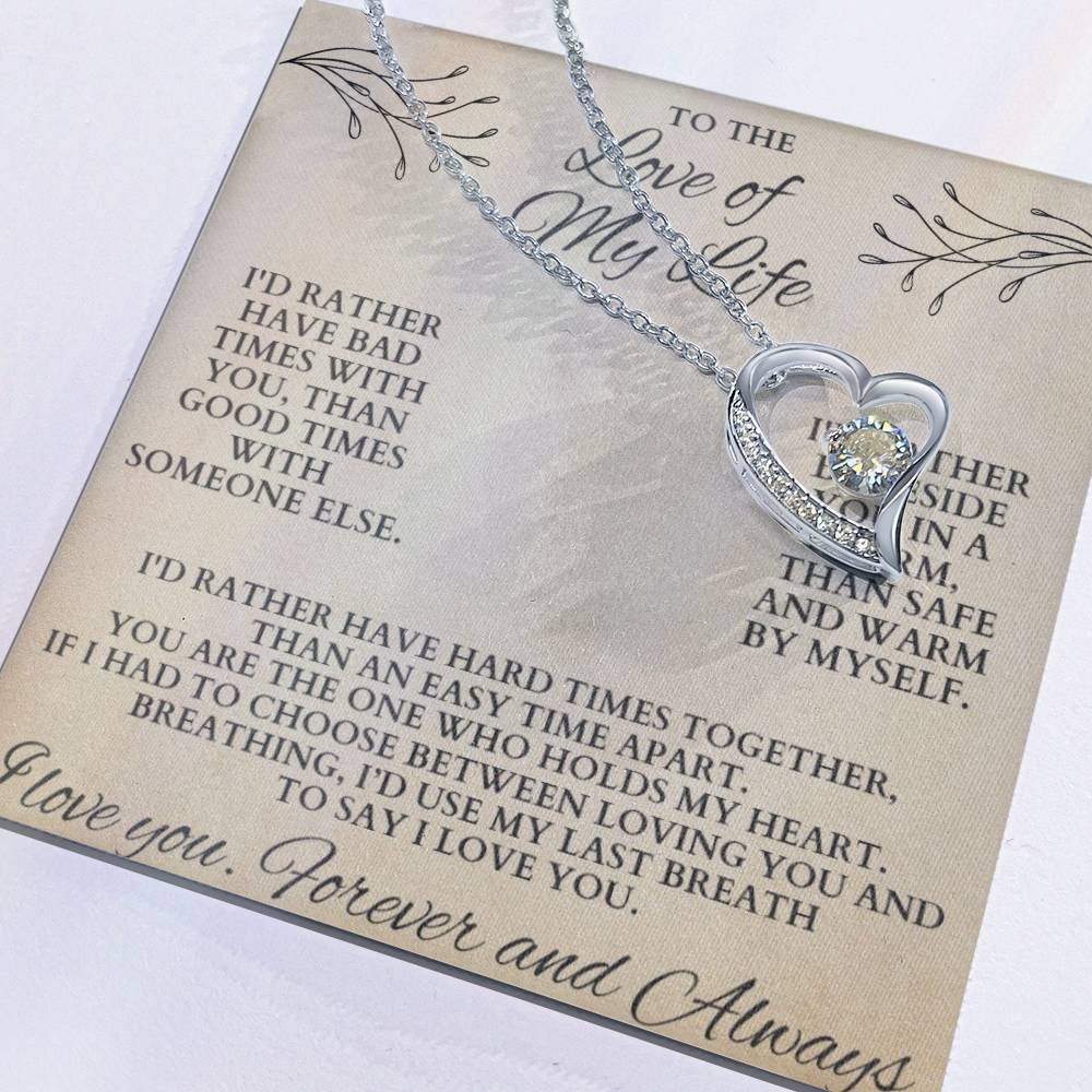 Gift for Wife "Last Breath To Say I Love You" Forever Love Necklace